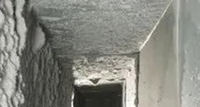 Dirty duct before cleaning